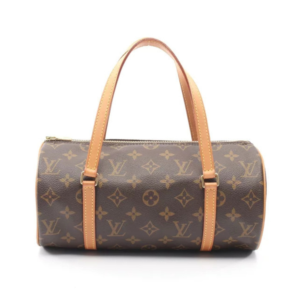 Louis Vuitton Papillon Handbag Canvas Leather Monogram Brown